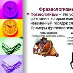 Frazeologizmusok az orosz nyelvben és jelentésük a beszédben